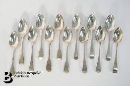 Six Georgian Silver Dessert Spoons