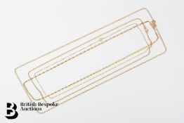 Four 9ct Gold Chains