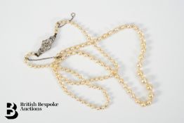 Vintage Graduated Pearl Necklace