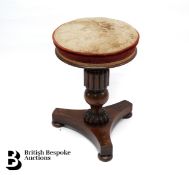 Circular Rosewood Piano Stool