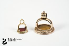 Two Antique 14ct Gold Fobs