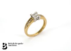 18ct Gold Princess Cut Diamond Ring