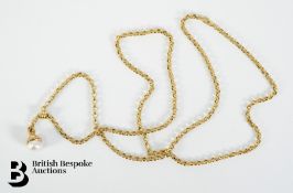 9ct Gold Pearl Pendant Necklace