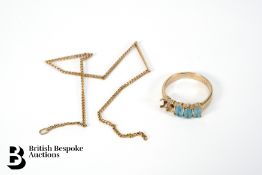 14ct Blue Zircon Ring