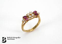 18ct Gold Ruby and Diamond Ring