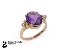 Lady's 14ct Gold and Amethyst Ring