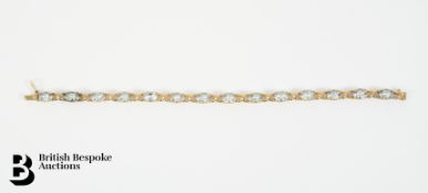 9ct Gold Blue Topaz Bracelet