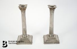 Pair of Silver Candlesticks