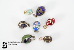 Enamel Miniature Russian Egg Charms