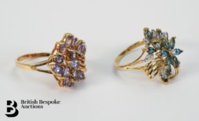 Two 9ct Semi-Precious Stone Rings