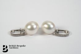 Pair of South Sea Pearl Earrings