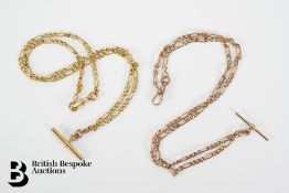 Two 9ct Gold Fob Chains