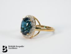 9ct Gold Synthetic Stone Ring