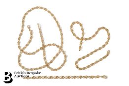 9ct Gold Linked Celtic Rose Suite