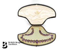 Victorian 9ct Gold Amethyst Necklace