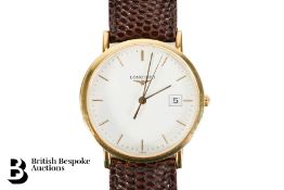 Gentleman's 18ct Gold Longines Wrist Watch