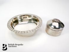 Silver Planished Bowl - Channel Islands