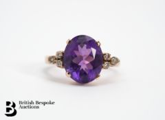 Lady's 14ct Gold and Amethyst Ring