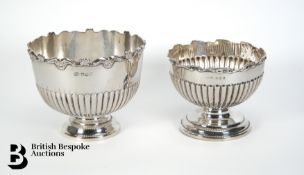 Silver Miniature Rose Bowls