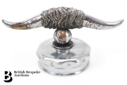Vintage Longhorn Steer Horns Motoring Mascot