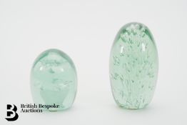 Two Victorian Glass Paperweights