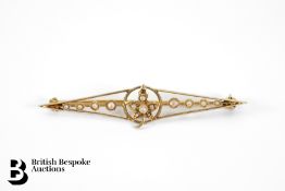 14ct Seed Pearl Brooch