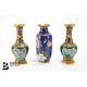 Pair of Chinese Cloisonne Vases - Image 1 of 3