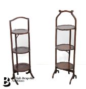 Two Mahogany Cake Stands