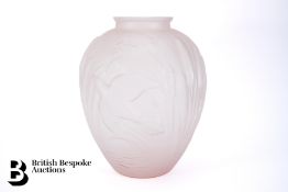 Art Deco Pink Glass Vase