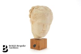Ceramic Bust of a Classical Goddess
