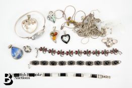 Miscellaneous Silver and Semi-Precious Stone Jewellery
