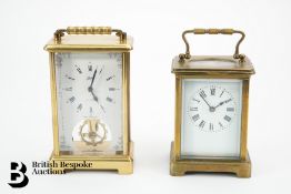 Two Brass Carriage Clocks