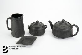 Wedgwood Black Basalt Tea Trio
