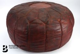 Leather Footstool and Rug