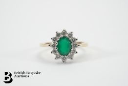 9ct Gold and Green Stone Ring