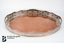 Large Oval Silver Plated Butlers Tray
