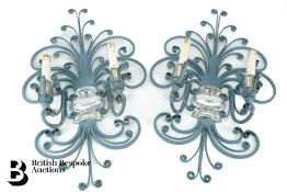 Large Italian Wrought Iron Wall Lights