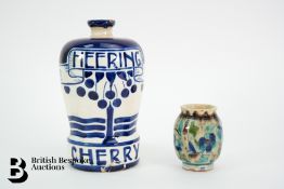 1818 Copenhagen Cherry Heering Pottery Decanter