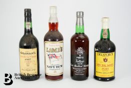 Vintage Bottles of Port and Rum