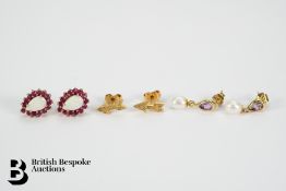 Sets of 9ct Gold Earrings