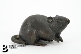 Japanese Bronze of a Mouse