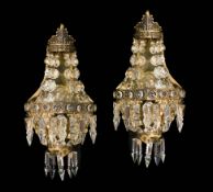 Pair of Miniature Waterfall Wall Lights