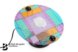 Italian 1980's/90's Circular Coloured Glass Table Lamp