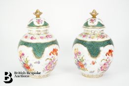 Pair of Continental Jars and Covers