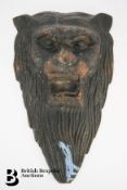 Cast Iron Plaque of a Lion