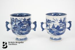 Pair of Chinese Export Chocolate Cups