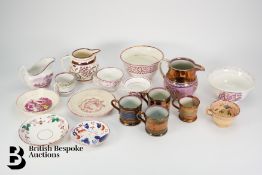 Quantity of Sunderland Porcelain