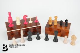 Stained Bone Chess Set
