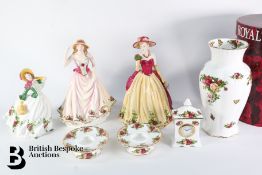 Royal Albert Old Country Roses Figurines, Vase and Trinkets