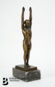 Bronzed Gymnastic Figure